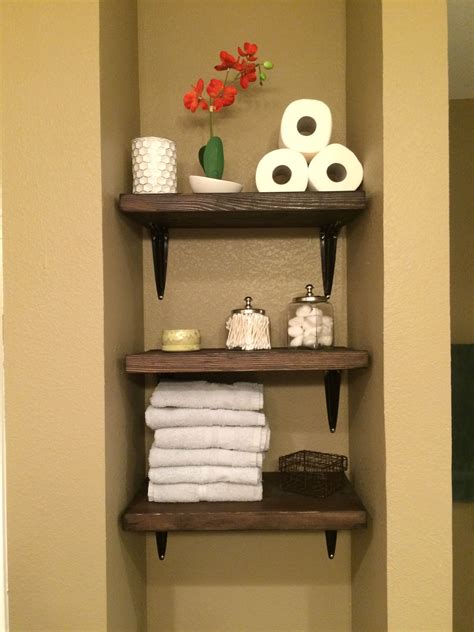 Diy Bathroom Shelves I Had This Weird Little Nook In Our Bathroom That