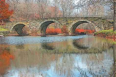 Stone Arch Bridge Autumn Photograph By Ericamaxine Price