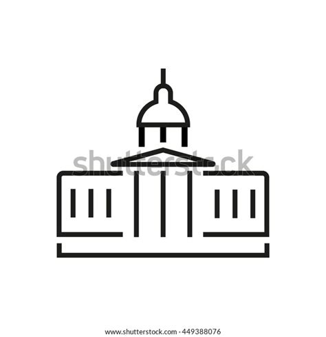 Vector Illustration White House Washington Dc Stock Vector Royalty