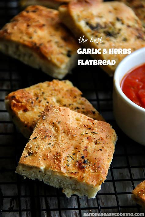 The Best Garlic And Herbs Flatbread Sandra S Easy Cooking Bread
