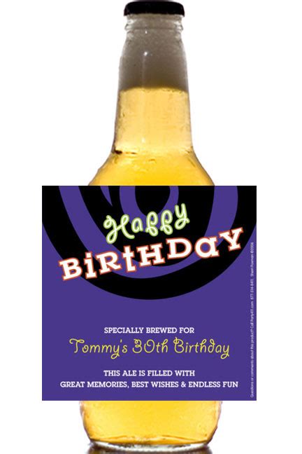 Birthday Beer Bottle Labels
