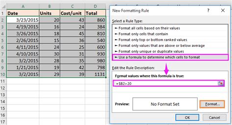 How To Format Entire Row Based On One Cell In Excel