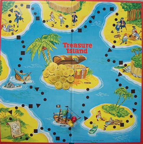 1956 Vintage Board Game Of Treasure Island All About Fun And Games