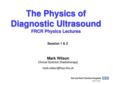 Ppt The Physics Of Diagnostic Ultrasound Frcr Physics Lectures