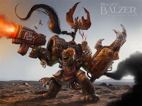 Warhammer 40k Ork Boss By Helgecbalzer On Deviantart
