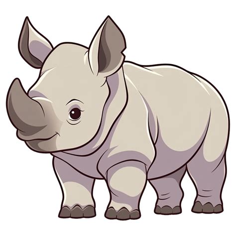 Cute Chibi Rhinoceros Ai Generative 33569103 Png