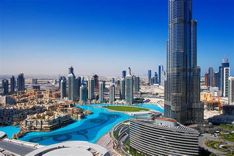 Hd Wallpaper Burj Khalifa Dubai City Cities Panorama Skyscrapers