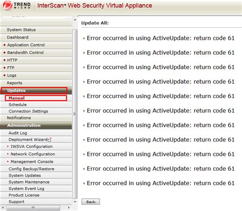 Error Occurred In Using Activeupdate Return Code 61 Appears When