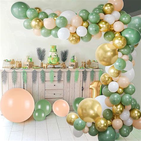 Pcs Sage Green Balloons Garland Kit Balloon Arch With Etsy