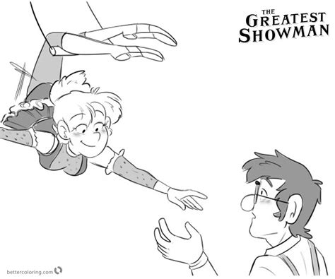The Greatest Showman Coloring Pages Cartoon Characters - Free Printable