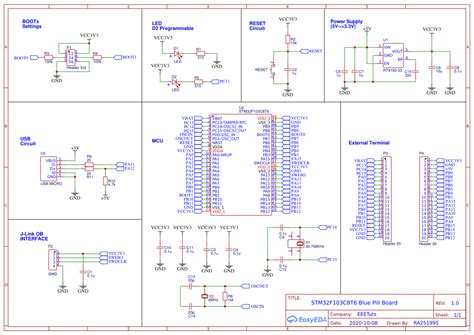 Stm32f103c8t6 Blue Pill Development Board Pinout Diagram And Datasheet