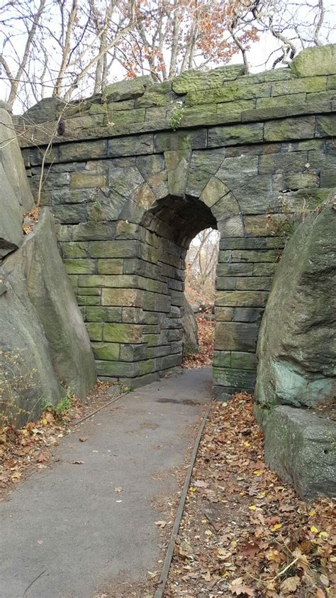 The Ramble Stone Arch Central Park Nyc Desember 2016