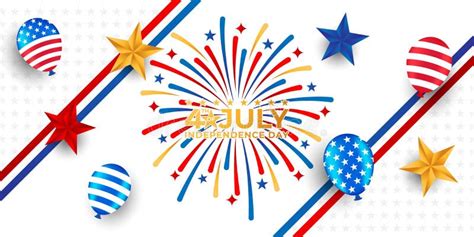 Fourth Of July Independence Day Of United States Of America Banner Background Vector