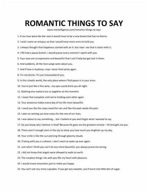 61 best romantic things to say make her feel extra special