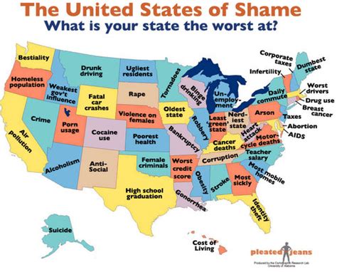 The Worst Lists State Of The States The Economist