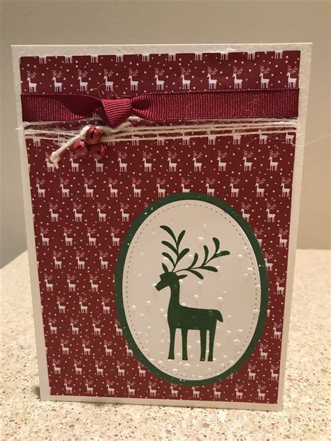 Christmas Card Made Using Stampin Up Merry Mistletoe Stamp Set With Be