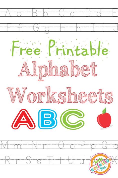Alphabet For Kids Printables Tedy Printable Activities