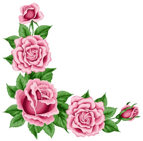 Are you searching for bunga png images or vector? Pin by PL Yu on Roses | Flower clipart, Flower frame, Flower art