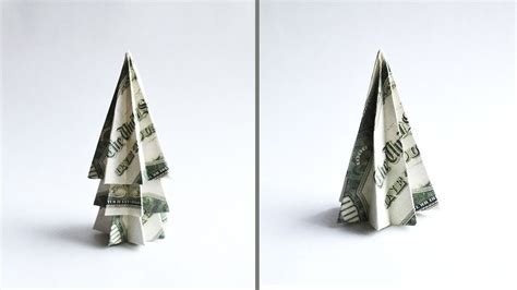 Very Easy Money Christmas Tree Origami Dollar Tutorial Diy Youtube