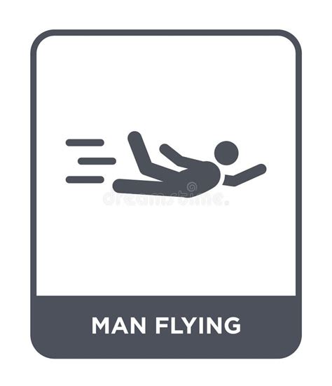 Man Flying Icon In Trendy Design Style Man Flying Icon Isolated On