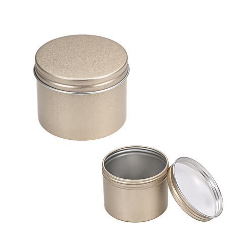 4 Oz Round Aluminum Cans Tin Screw Top Metal Lid Containers 120ml 3 Pcs