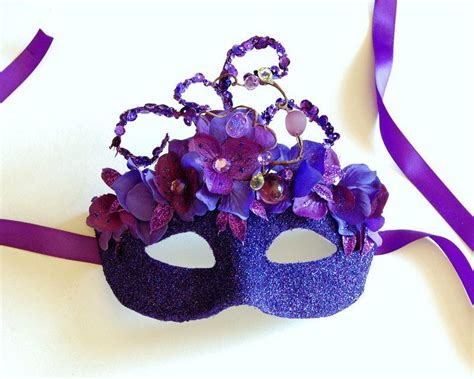 Mask Purple Passion Halloweenfairy Mardi Gras Venetian Etsy Masks