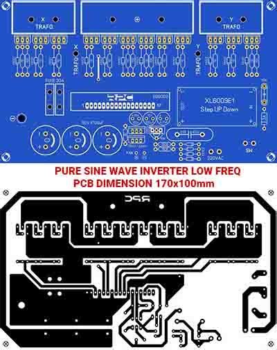 12v To 220v Ac Pcb Layout Inverter Pure Sine Wave Low Freq Iron