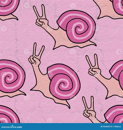 Pink Snail Stock Illustration Illustration Of Snail 96465314