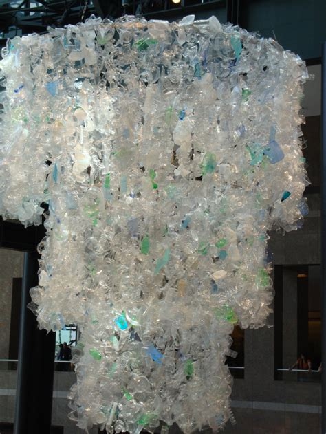 Beautiful Chandelier Made Out Of Plastic Bottles In A