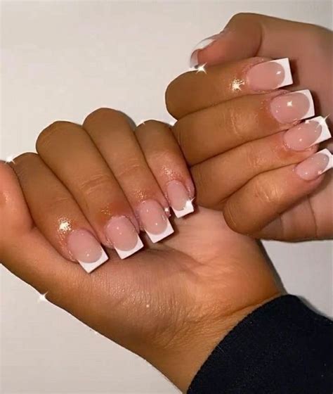Follow Lydiadior For More Short Square Acrylic Nails French Tip Acrylic Nails French