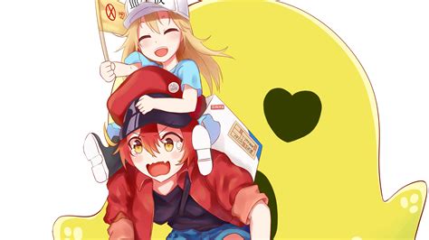 Platelet (血小板 kesshōban?) is a minor character in cells at work! Red Blood Cell 4K 8K HD Cells at Work! (Hataraku Saibou ...