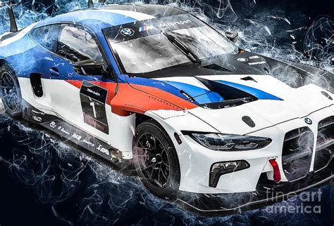 Bmw M4 Gt3 Sports Cars 2021 Drawing By Marietta Beatty Fine Art America