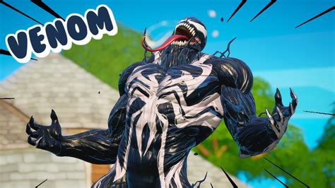 New Venom Skin Gameplay In Fortnite Venom In Built Pickaxe And Emote