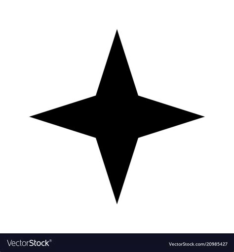 Flat Style Retro Star Icon Royalty Free Vector Image