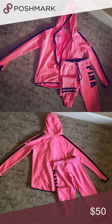 Pink Victoria Secret Pink Sweat Suit X S Pink Sweat Suits Sweatsuit