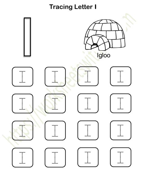 Course English  Preschool, Topic Tracing Letter Worksheets