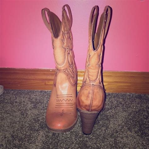 Heeled Cowgirl Boots Cowgirl Boots Mia Shoes Boots