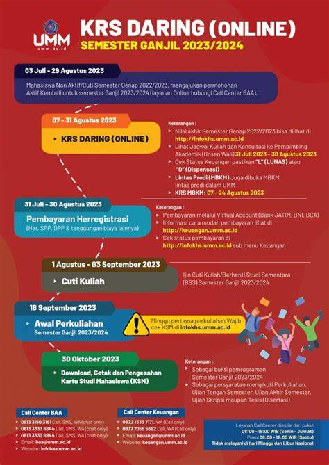 Registrasi Semester Ganjil KRS Daring (Online) 2023/2024 - Pengumuman