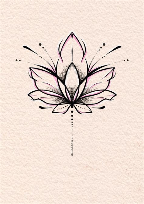 Lotus Flower Sacred Geometry Vector Illustration Stock Vector Royalty