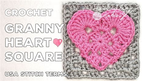Crochet Pattern Heart Granny Square Motif Sewing Fiber Tutorials Blog