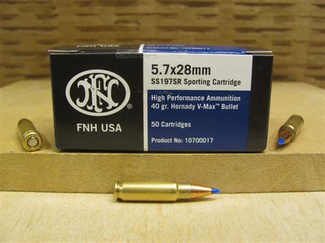 50 Round Box 57x28 40 Grain Hornady V Max High Performance Fnh Ammo