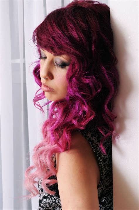 Pink Ombre Dip Dyed Hair Unnatural Hair Color Hair