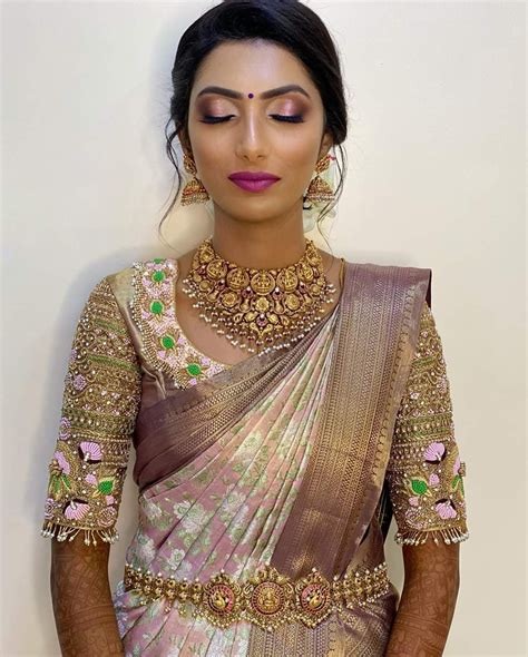 Vivah Design Bridal Readymade Blouse Dulha Dulhan Embroidered Saree Blouse Women Silk Sari Choli