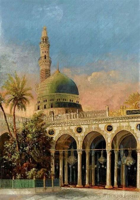 Al Madina Al Monowera In The Days Of The Ottoman Empire Mosque Art