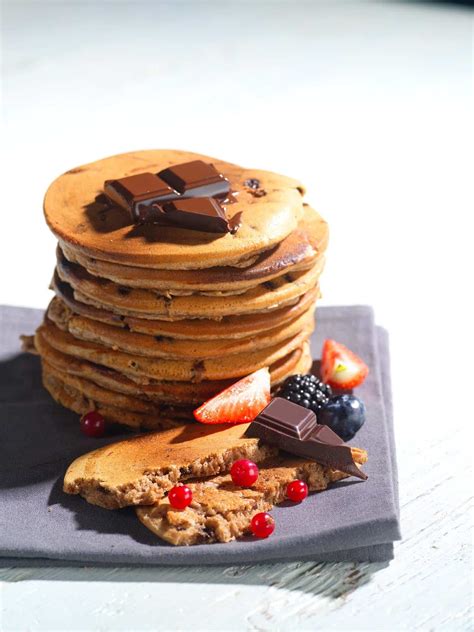 Pancakes pépites de chocolat farine complète bio mon fournil