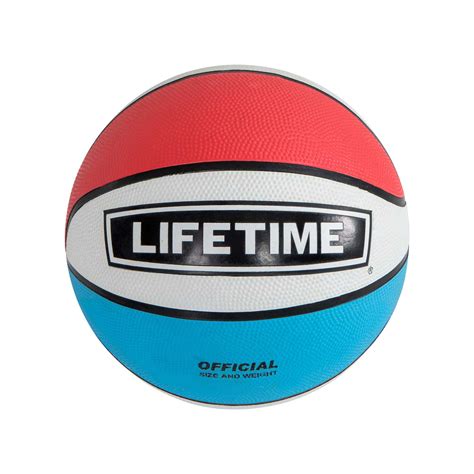 Lifetime 295 In Official Size Rubber Basketball Red White And Blue