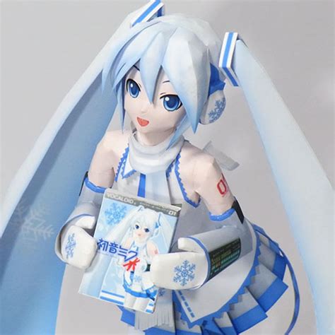 Vocaloid Snow Hatsune Miku Paper Model Paperized Crafts