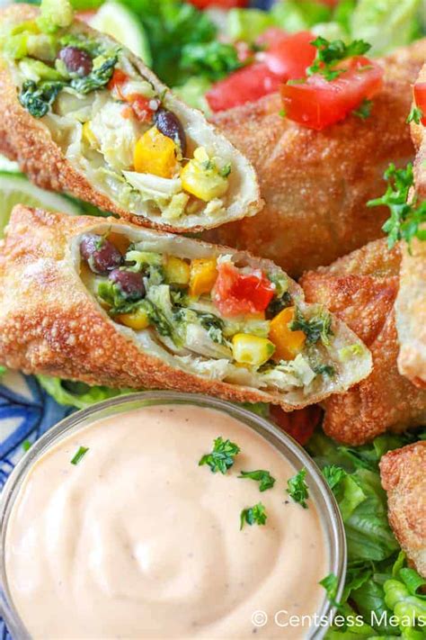 I love crunchy appetizers like hush puppies, fried pickles, and of course egg rolls. Chicken Avocado Egg Rolls {An Easy Appetizer} - CentsLess ...