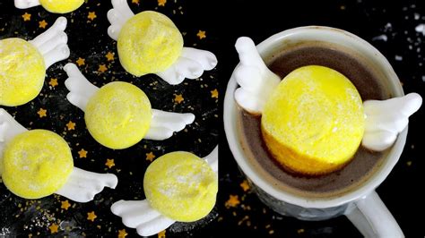How To Make Golden Snitch Marshmallows From Harry Potter Recipe Youtube