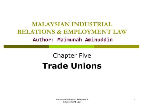 In malaysian parliament on 7 october, the bill seeking to amend the industrial relations act 1967 was read, as a holistic review of act 177 in conformity to international standards and to bring transformation to the industrial relations landscape in malaysia. PPT - MALAYSIAN INDUSTRIAL RELATIONS & EMPLOYMENT LAW ...